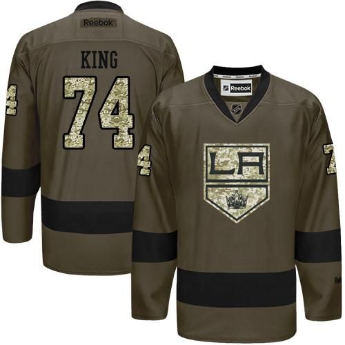 Kings #74 Dwight King Green Salute to Service Stitched NHL Jersey - Click Image to Close